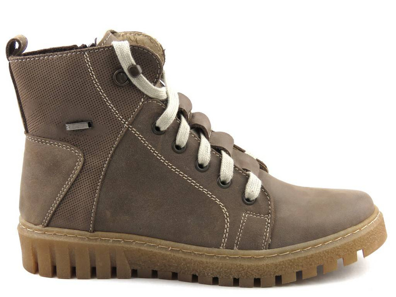 Dámské kožené kozačky HELIOS Komfort 577, béžová