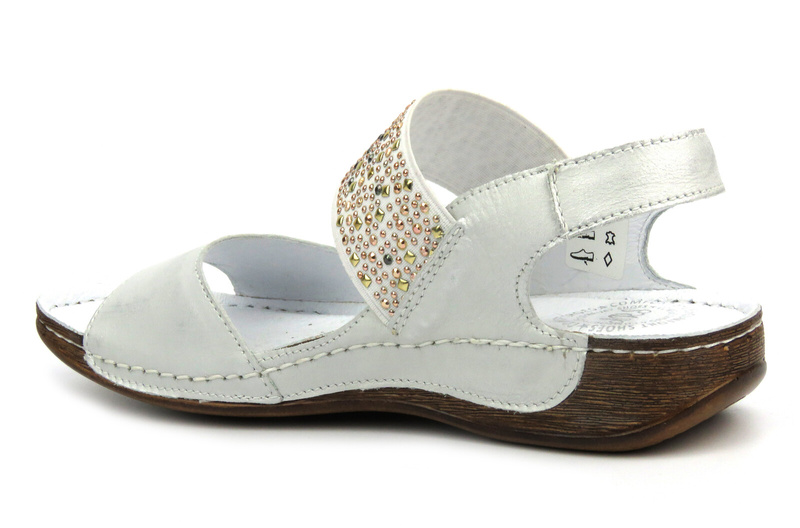 Wygodne sandały damskie polskiej produkcji - Helios Komfort 246, beżowe