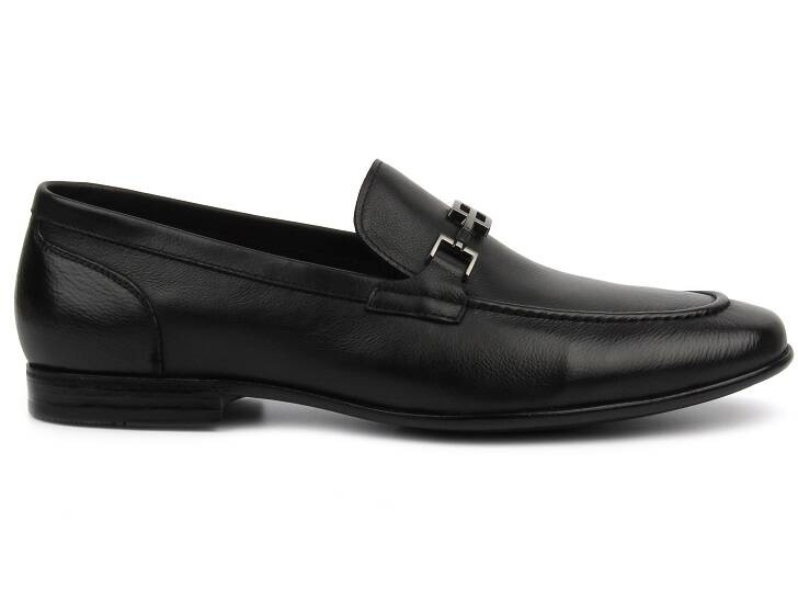 Wysokogatunkowe mokasyny męskie JOHN DOUBARE 628A-H-888, szare w kratkę