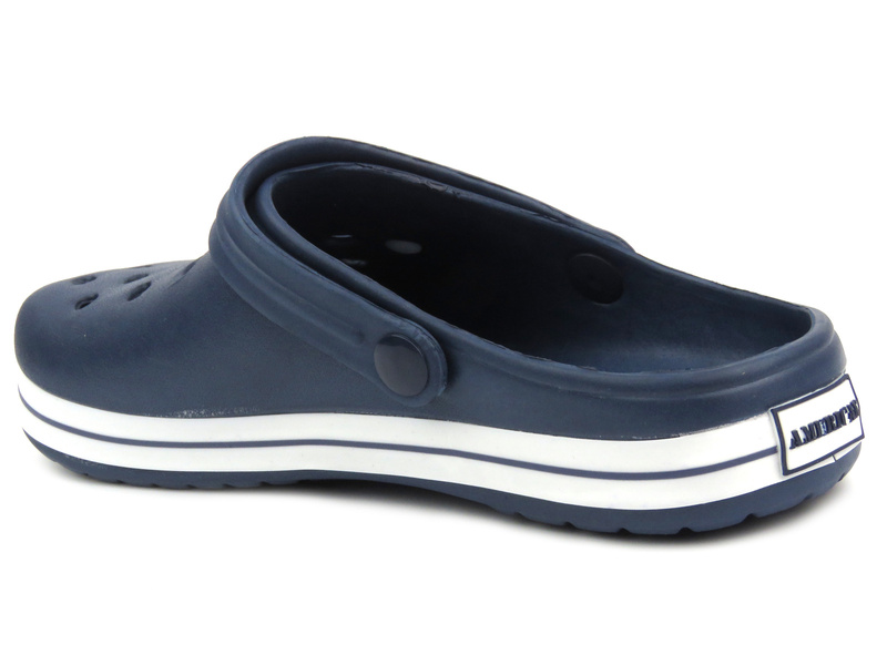 Žabky, dívčí dřeváky sandály - AMERICAN CLUB NH 75/23, NH 76/23, fialové s duhou