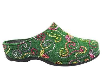 Pohodlné dámské pantofle - BERKEMANN 01028-829 Donata, zelené