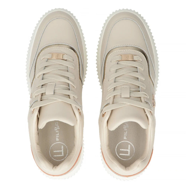 Kožené dámské sneakersy na platformě - Filippo DP6727/25, béžové