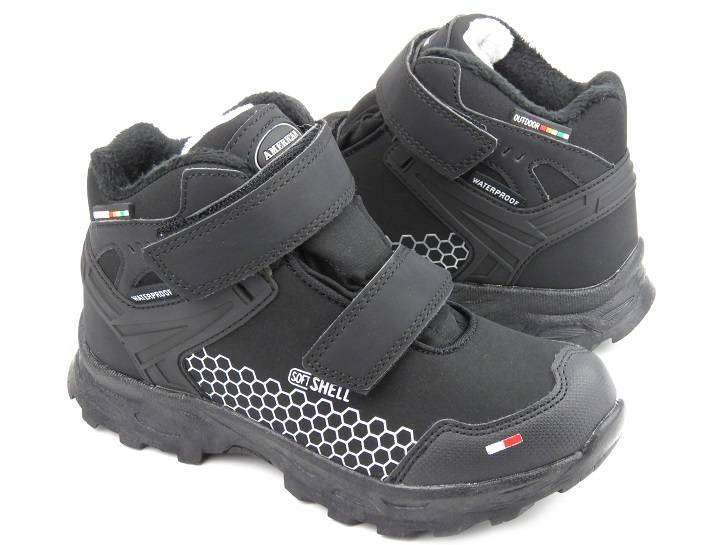 Dětské sněhule a boty s membránou - AMERICAN CLUB HL 26/22, černé