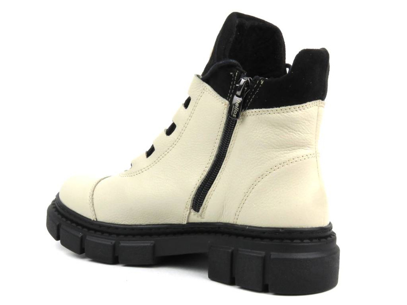 Pohodlné dámské kotníkové boty - HELIOS Komfort 556, ecru