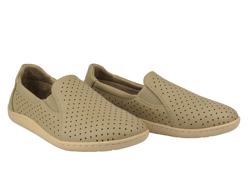Pohodlné dámské barefoot polobotky M.Daszyński OL38-2 béžové