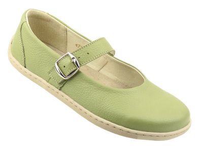 Barefoot Helios Comfort 471 kožené minimalistické tenisky, limetková barva