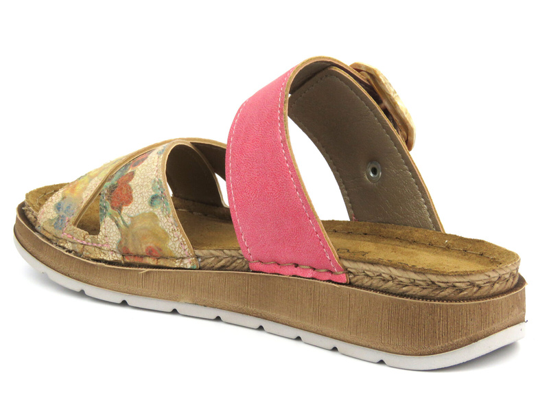 Dámské zdravotní žabky s korkovou stélkou - Inblu VR7B, bílá