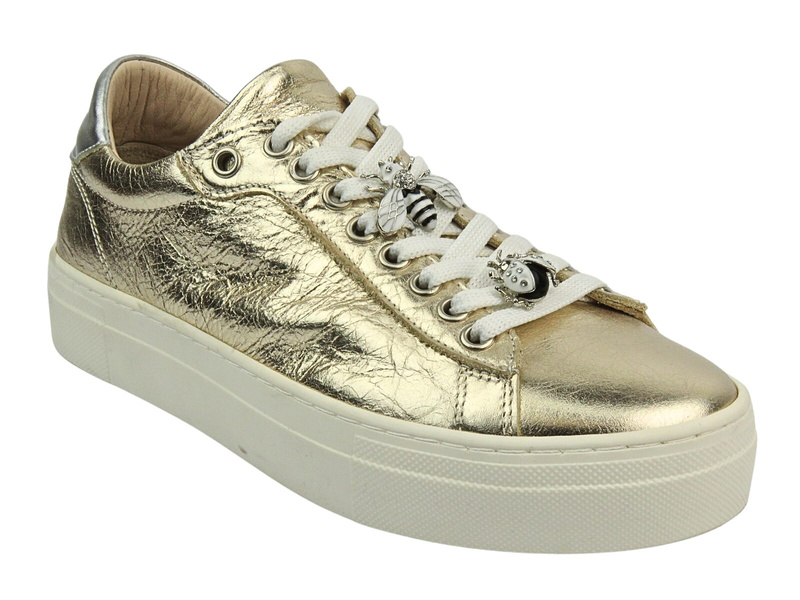 Sportovní boty, dámské slip-on tenisky - VENEZIA 28098, zlaté