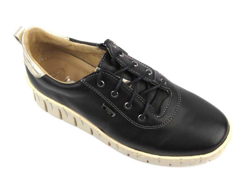 Dámská kožená polobotka - Helios Comfort 420, černá