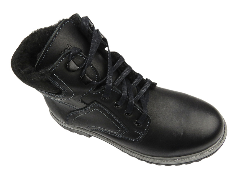 Dámské sněhule z kůže a vlny - HELIOS Comfort 616-2 Black 2