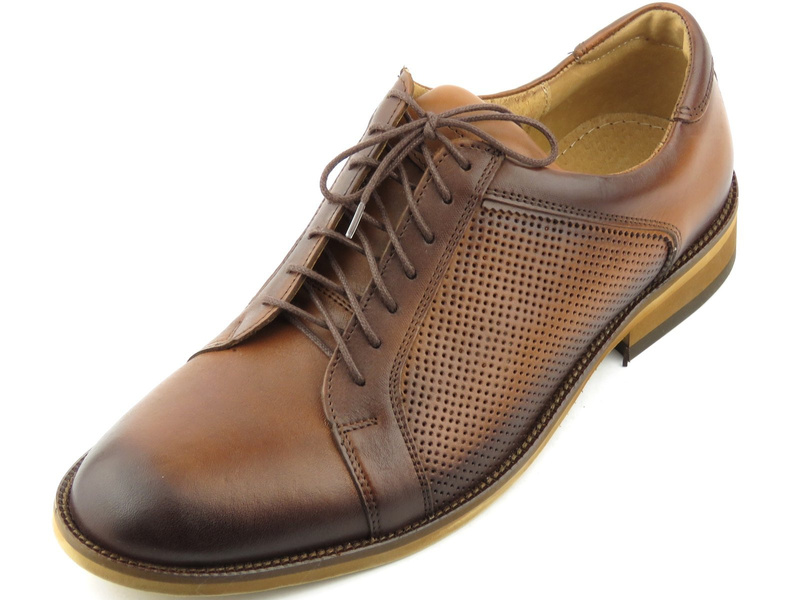 Pánské boty z vysoce kvalitní stínované kůže - IGUANA Lider 348-606, hnědá