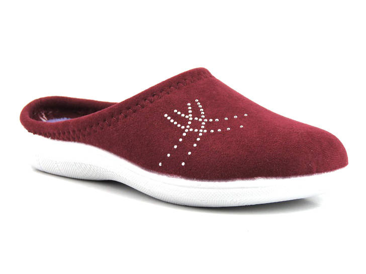 Dámské pantofle s ozdobnými krystaly - INBLU BS-46, švestka