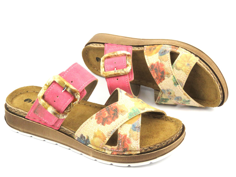 Dámské zdravotní žabky s korkovou stélkou - Inblu VR7B, bílá