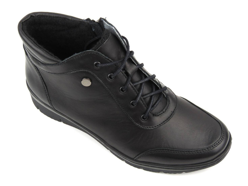 Kožená dámská sportovní obuv HELIOS Komfort 531-2, černá