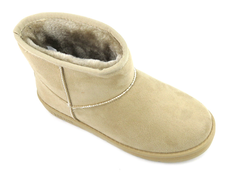 Dámské nazouváky do sněhu - BIG STAR MM274160, béžové