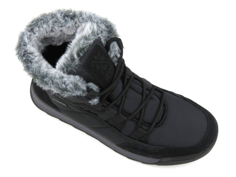 Teplé dámské šněrovací boty do sněhu - CROSS JEANS KK2R4016C, černé