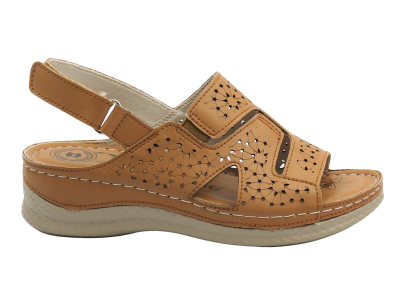 Dámské sandály Evento 25SD17-8365 hnědé na suchý zip