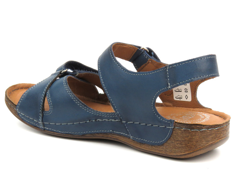 Wygodne sandały damskie polskiej produkcji - Helios Komfort 246, beżowe