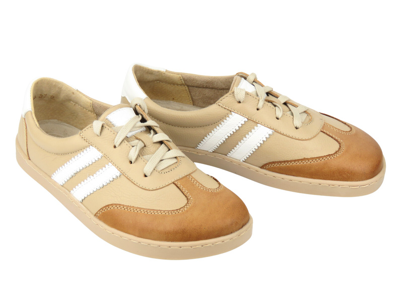 Dámské barefoot boty z pravé kůže Helios Komfort 469, světle hnědé