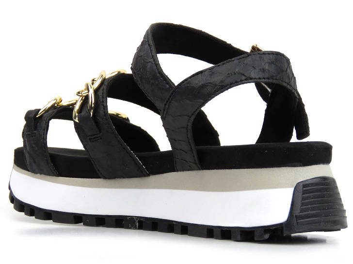 Pohodlné dámské sandály na platformě - GOE JJ2N4181, černé
