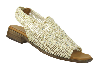 Dámské kožené sandály Nika Comfort 0117-13003, béžové