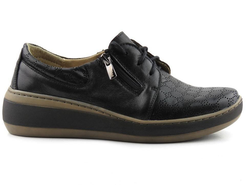Dámská obuv s ozdobným svrškem - Helios Komfort 328S, černá
