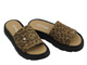 Kožené dámské pantofle hnědé s leopardím vzorem Helios Komfort 156