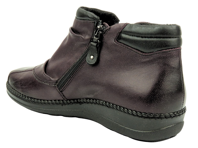 Pohodlné dámské kotníkové boty na zip - Axel 1725, černé