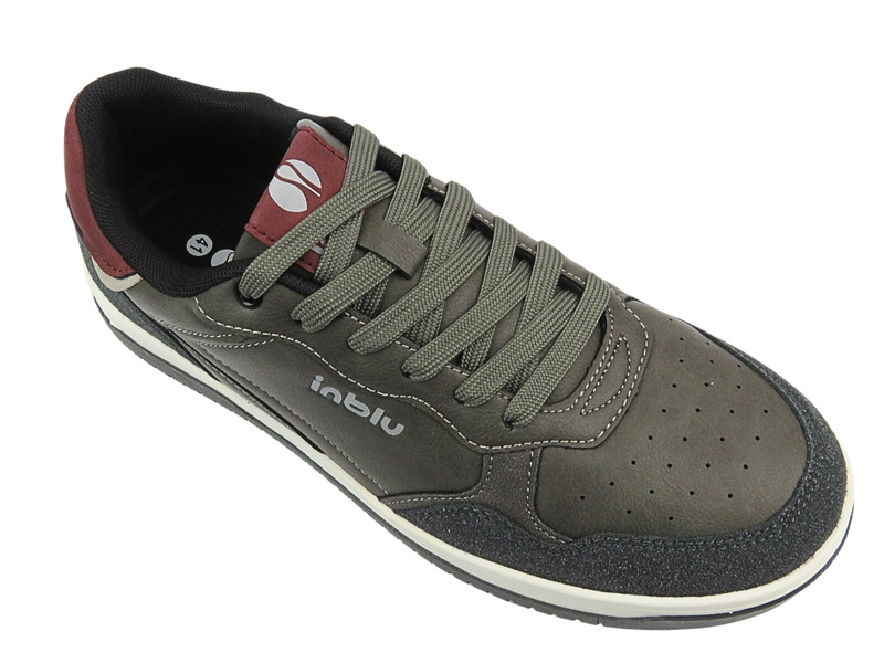 Šedé pánské sportovní boty na šněrování Inblu IU-14