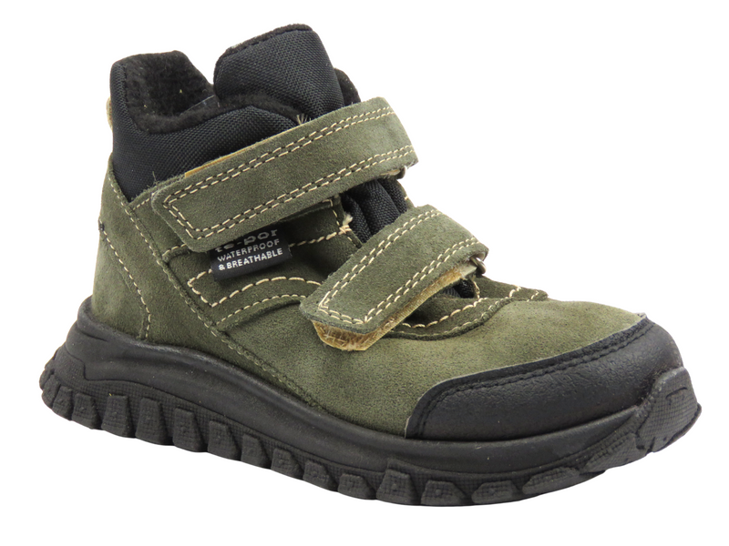 Barefoot minimalistické dětské kotníkové boty zelené Jamet 2226