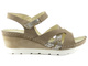 Pohodlné dámské sandály na klínku - HELIOS 263, béžová