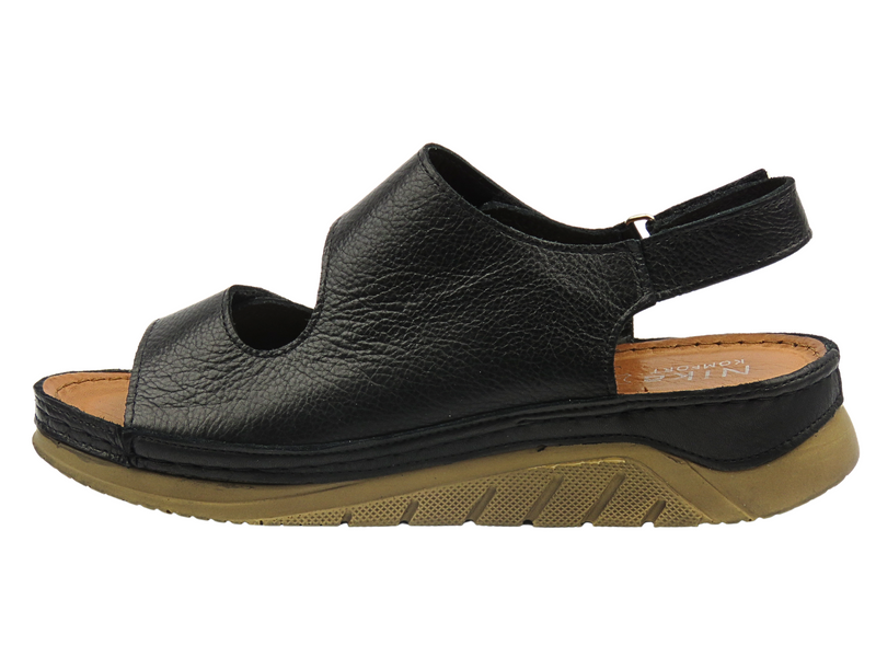 Kožené dámské sandály Cambell 25-00659, zlaté