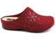 Dámské plstěné pantofle se sněhovou vločkou - Manitu 330204, červené