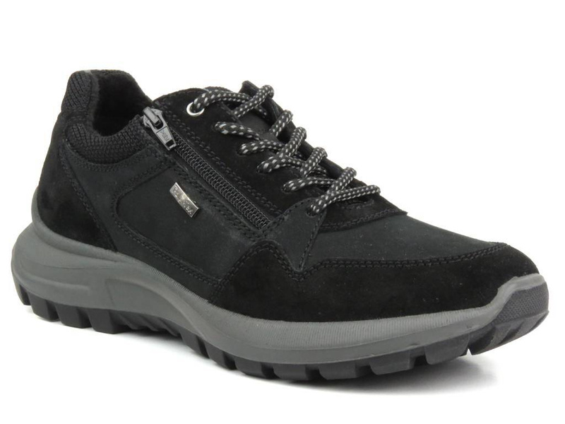 Pánské trekové boty, kůže - MANITU 640234-01, černá