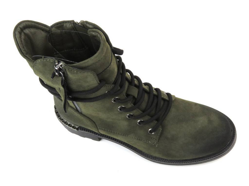 EVENTO 21BT35-4226 dámské zateplené kozačky, zelené