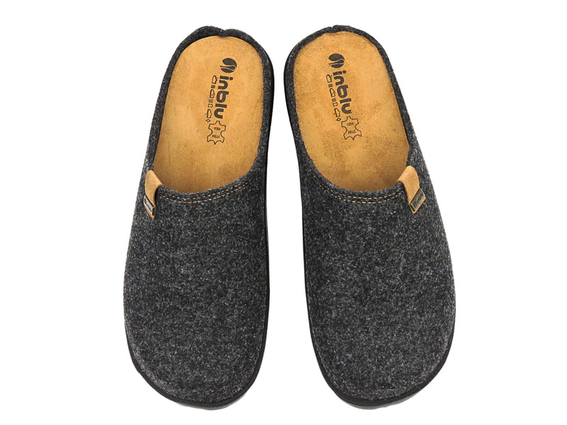 Pohodlné pánské pantofle INBLU SI-25, grafitové