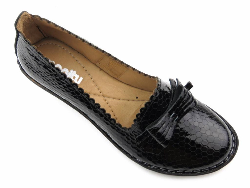 Lodičky, dámské boty na klínku - MANITU 840030-01, černé