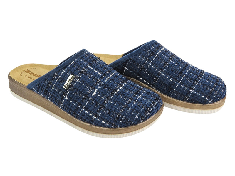Měkké dámské domácí pantofle Inblu LV-07, tmavě modrá