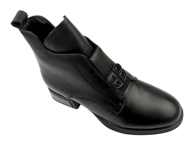 Zateplené dámské kotníkové boty - Potocki 23-12179, černé