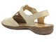 Dámské kožené sandály v barvě ecru Helios Komfort 128