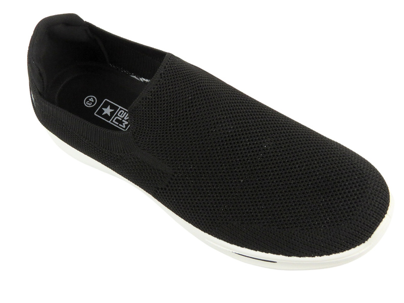 Pohodlné pánské sportovní boty, tenisky - NOVINKY 22MN02-4827, černé