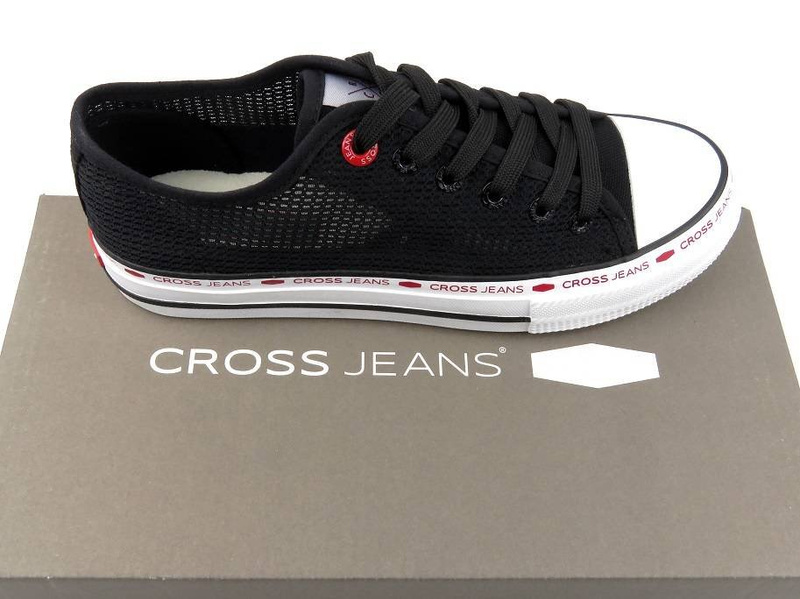 Dámské síťované tenisky na jaro a léto - Cross Jeans FF2R4015C, černé