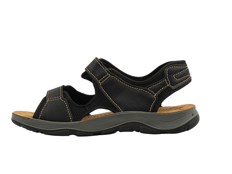 Pohodlné, klasické pánské sandály černé INBLU TL27-01