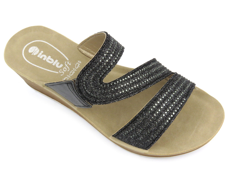 INBLU RN-18 dámské žabky, černé