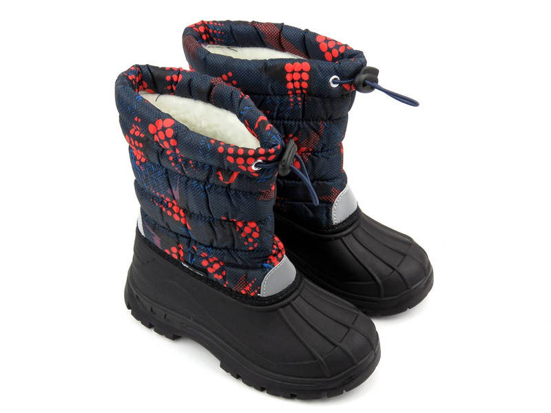 Sněhule, teplé dětské zimní boty - WOJTYŁKO 21041, tmavě modrá
