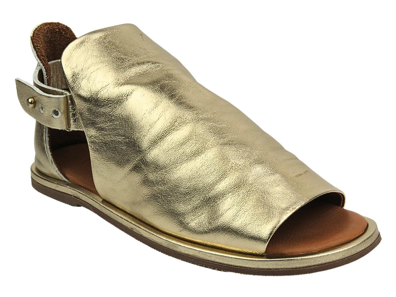 Dámské kožené sandály se svrškem - VENEZIA 35422300, černé