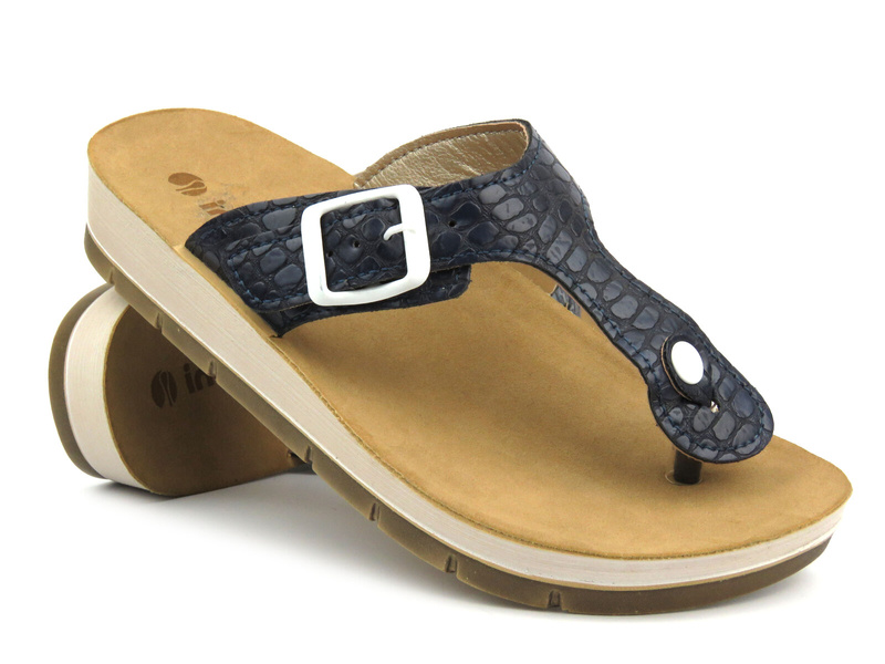 Dámské žabky z ekologické kůže - INBLU 6, zlaté