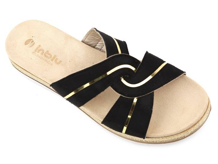 Dámské žabky na léto a dovolenou - INBLU SA-43, černé