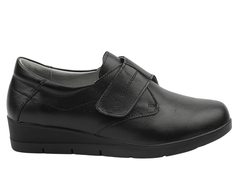 Dámské kožené polobotky černé N.A.W DM25-JHY202