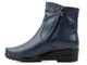Pohodlné, kožené dámské kotníkové boty zateplené vlnou - AGXBUT 517, tmavě modrá